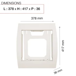 Renz Support De Boîte Aux Lettres-Support grillage rigide & palissade Blanc crème mat sablé RAL 9010MS