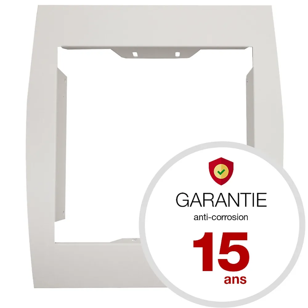 Renz Support De Boîte Aux Lettres-Support grillage rigide & palissade Blanc crème mat sablé RAL 9010MS