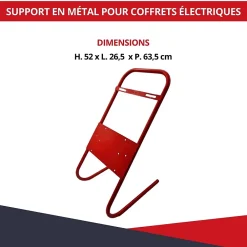 Atole Tableau Électrique Pré-Équipé-Support pour coffret électrique de chantier - Compatible Monophasé & Triphasé - Socle Métallique 635 x 265 mm