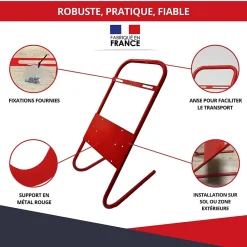 Atole Tableau Électrique Pré-Équipé-Support pour coffret électrique de chantier - Compatible Monophasé & Triphasé - Socle Métallique 635 x 265 mm