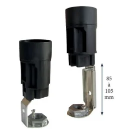 Tibelec Supports bougies E14 2A 250V 60W femelle pas 10x1 H.65mm