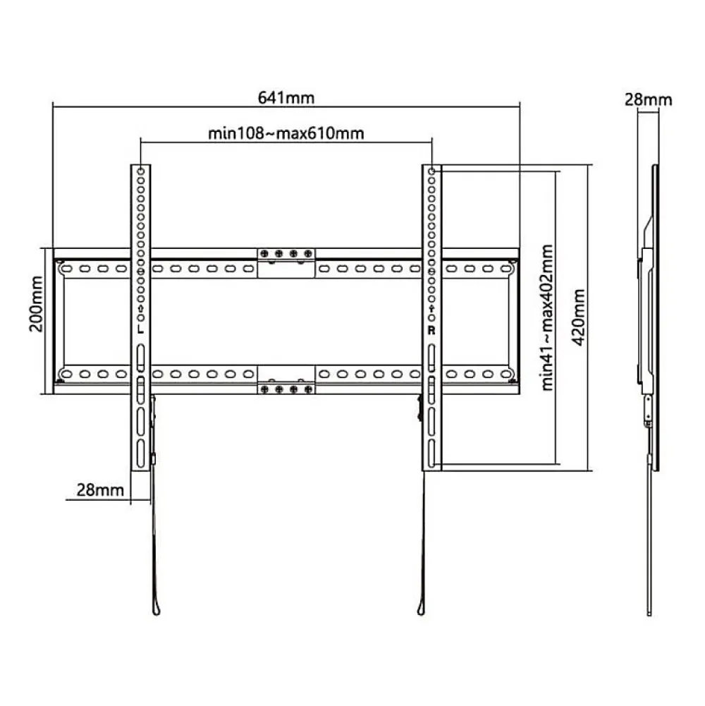 Stella Support Tv-Support TV fixe - SLIM - Stell - SHO 5210