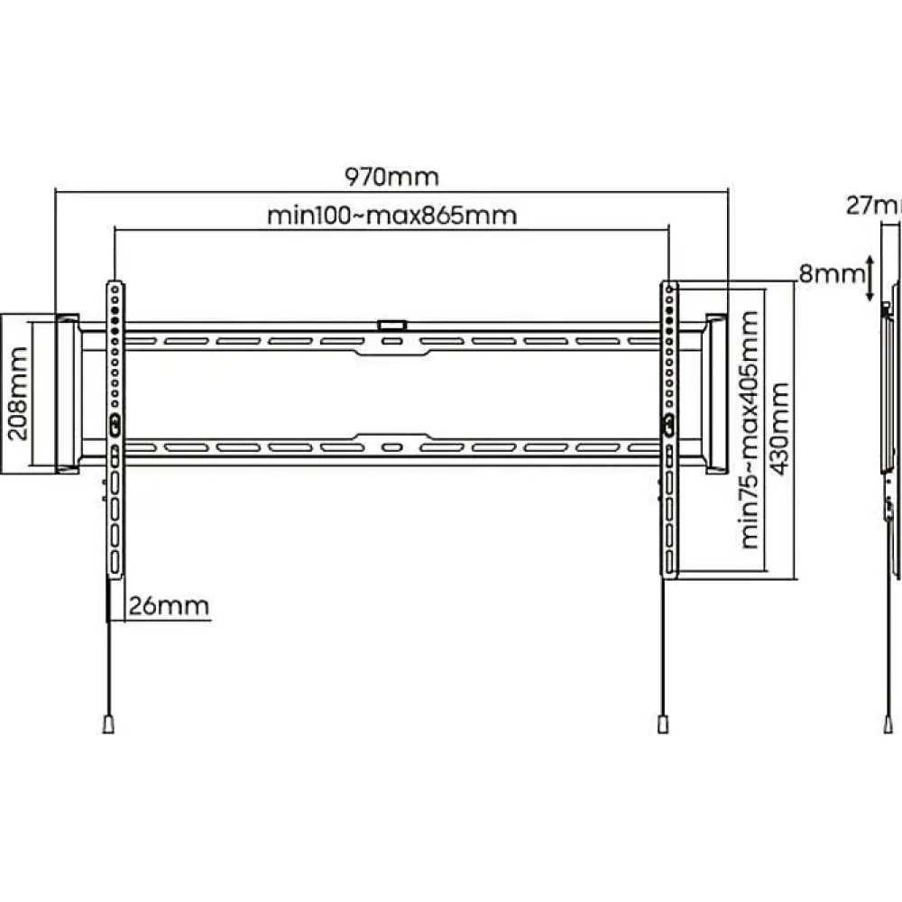 Stella Support TV fixe - SLIM - Stell - SHO 7210