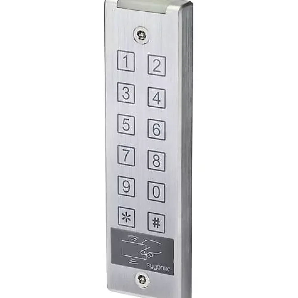 Sygonix Serrure Connectée-SY-4777290 Clavier à code RFID montage apparent, aluminium, IP65, 600 utilisateurs