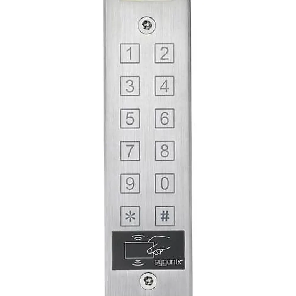 Sygonix Serrure Connectée-SY-4777290 Clavier à code RFID montage apparent, aluminium, IP65, 600 utilisateurs