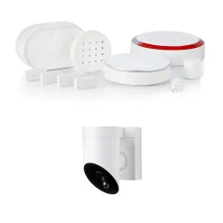 Somfy Système d'alarme Home Alarm Advanced Max 1875254 + Caméra extérieure avec sirène intégrée