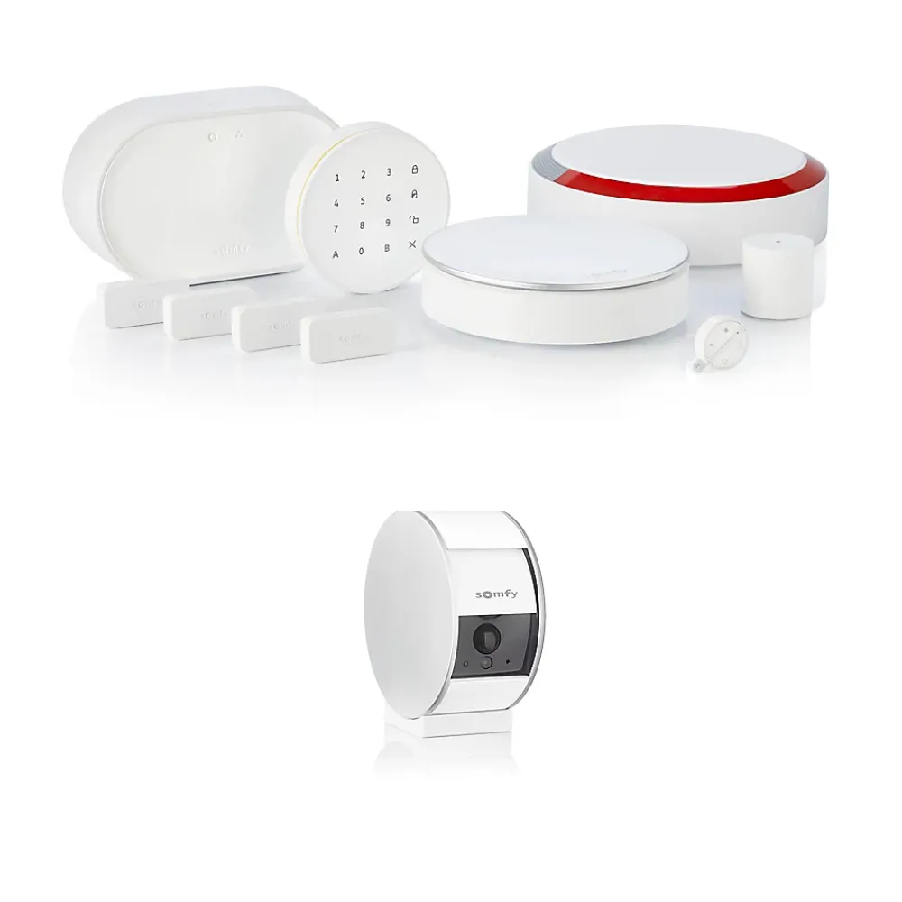 Somfy Système d'alarme Home Alarm Advanced Max 1875254 + Caméra de surveillance intérieure