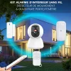 Kyf Alarme Sans Fil-Système d'alarme étendu connecté Caméra rotative 4MP avec Sirène intégrée