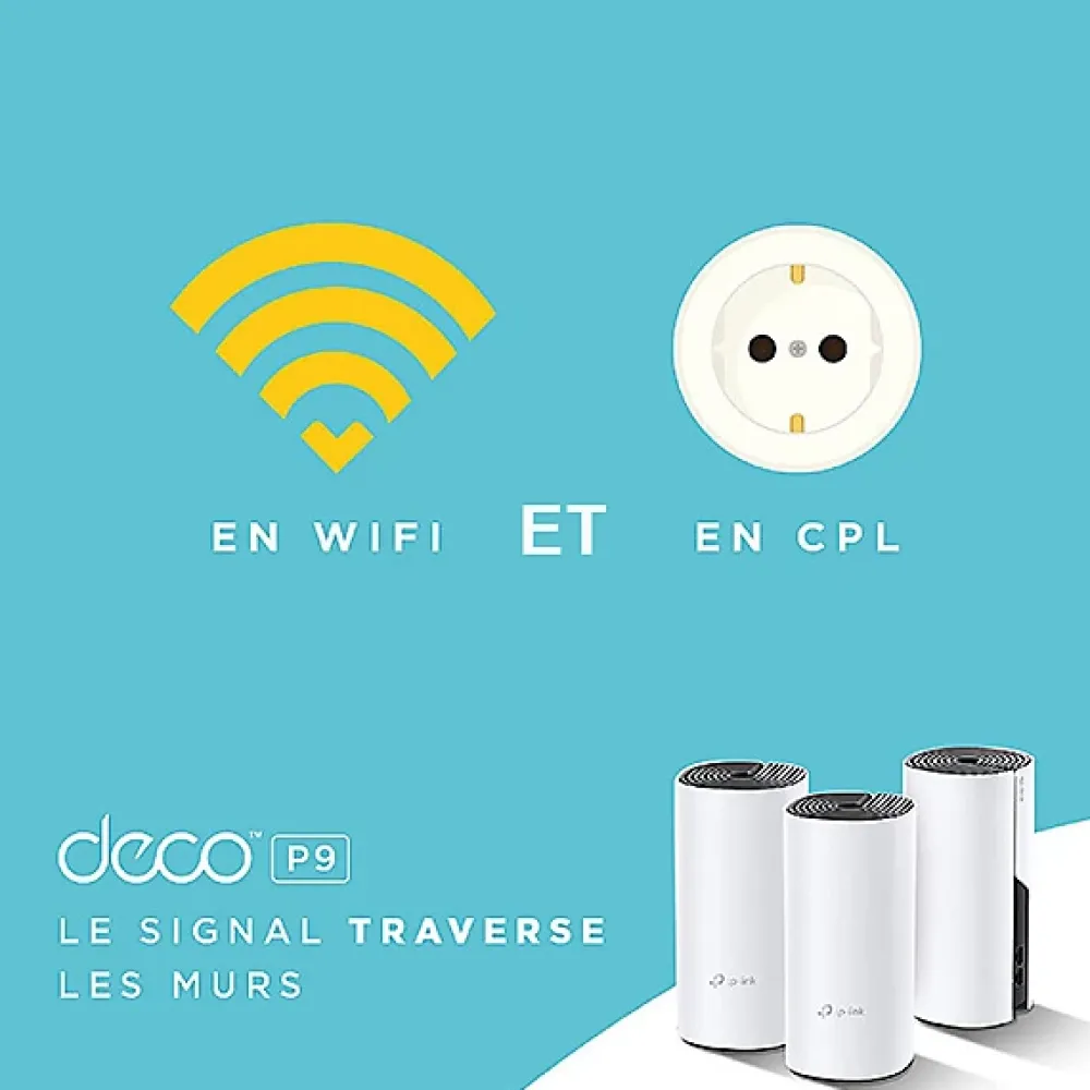 TP-Link Routeur Et Extension Wifi-Système Hybride Mesh WiFi 1,2 Gigabit + CPL 1 Gigabit