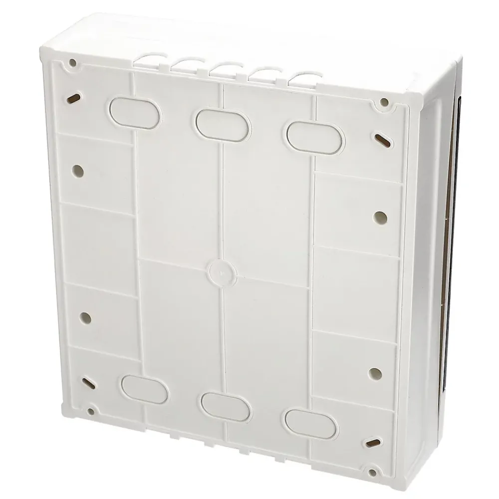 Edo Tableau électrique apparent 24 modules 2x12 blanc fumé IP44 avec rail DIN 777848