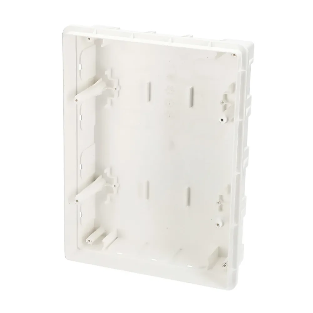 Edo Tableau Électrique Nu-Tableau électrique encastré 16 modules 2x8 blanc fumé IP44 avec rail DIN 777845