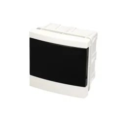 Edo Tableau Électrique Nu-Tableau électrique encastré 4 modules blanc fumé IP44 avec rail DIN 777837
