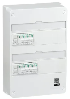 Schneider Electric Tableau électrique pré-équipé et pré-câblé T1 au T3 - 2 rangées - 26 modules (11 inclus) Resi9 XP