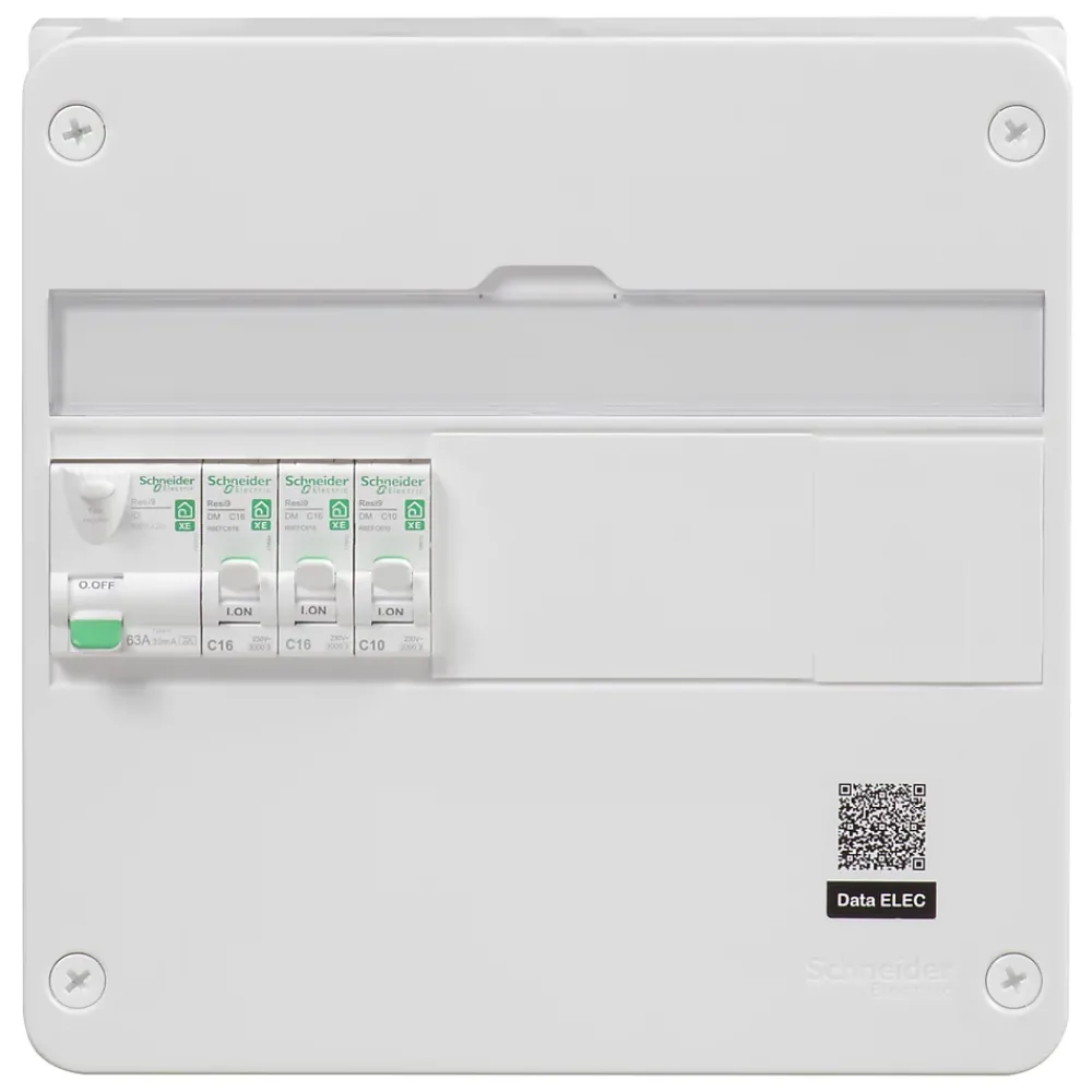 Schneider Electric Tableau Électrique Pré-Équipé-Tableau électrique pré-équipé et pré-câblé 1 rangée 13 modules Resi9 XE