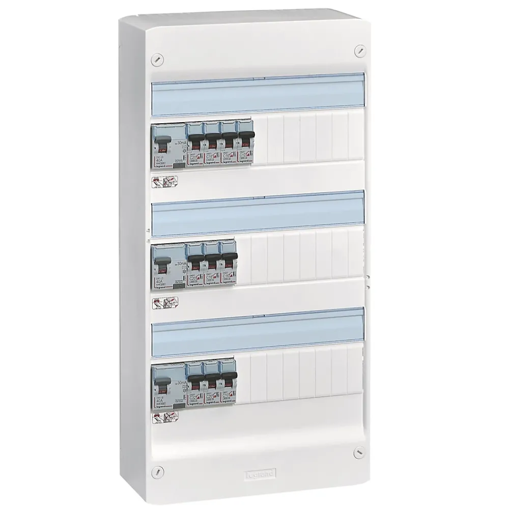 Legrand Tableau Électrique Pré-Équipé-Tableau électrique pré-équipé et pré-câblé 3 rangées