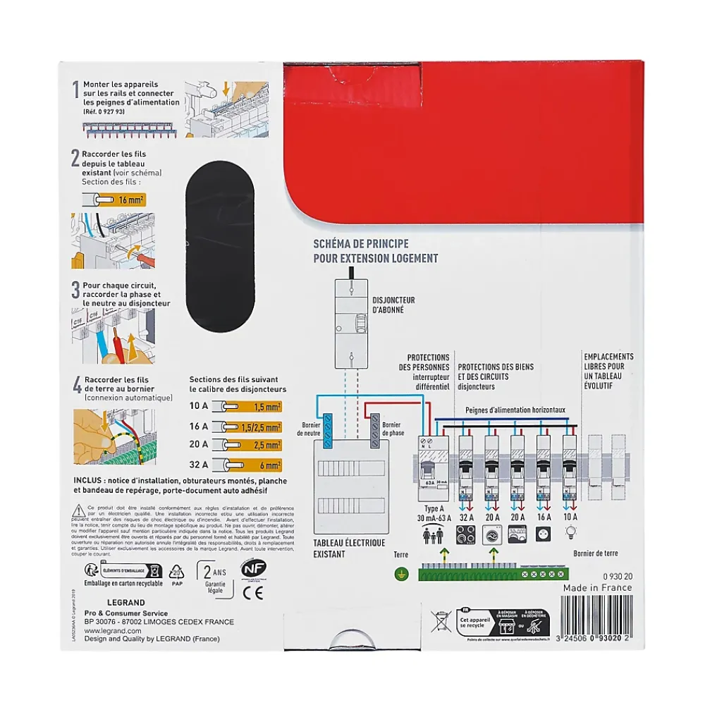 Legrand Tableau électrique à équiper 1 rangée - 13 modules