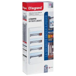 Legrand Tableau Électrique Nu-Tableau électrique à équiper 2 rangées - 26 modules