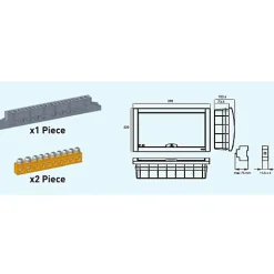Panasonic Tableau Électrique Nu-Tableau nu encastrable 18 modules porte opaque