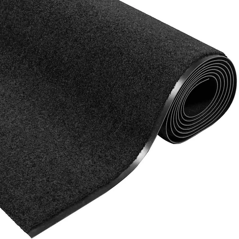 Vidaxl Tapis d'entrée Autre Noir 120 x 400 cm Polyamide et PVC