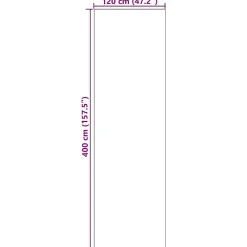 Vidaxl Tapis d'entrée Autre Noir 120 x 400 cm Polyamide et PVC