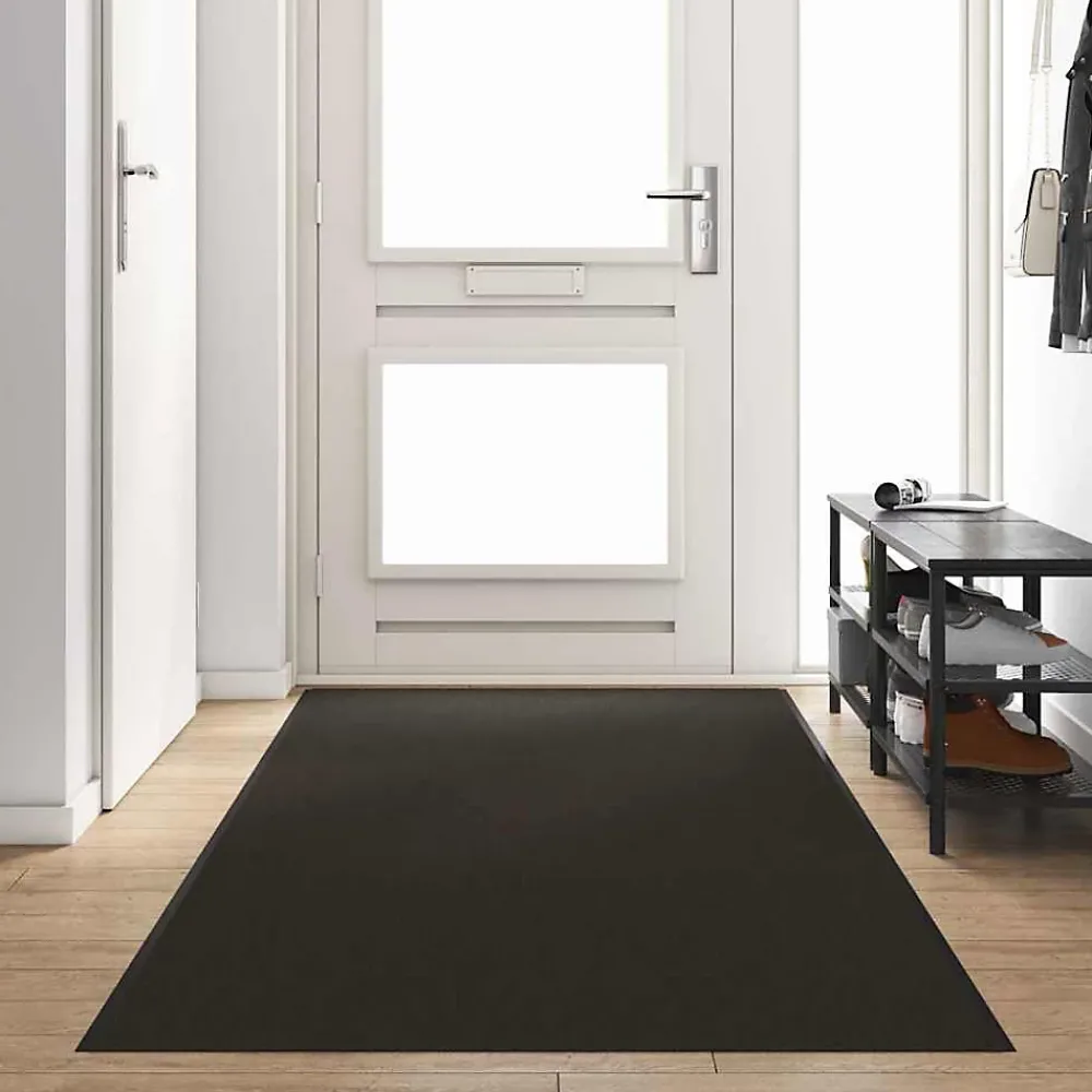 Vidaxl Tapis d'entrée Autre Noir 120 x 400 cm Polyamide et PVC