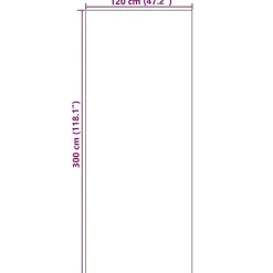 Vidaxl Tapis d'entrée Autre Noir 120 x 300 cm Polypropylène et vinyle