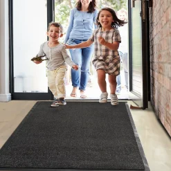 Floordirekt Tapis de Porte Paillasson d'entrée Monochrom Noir 200 x 200 cm