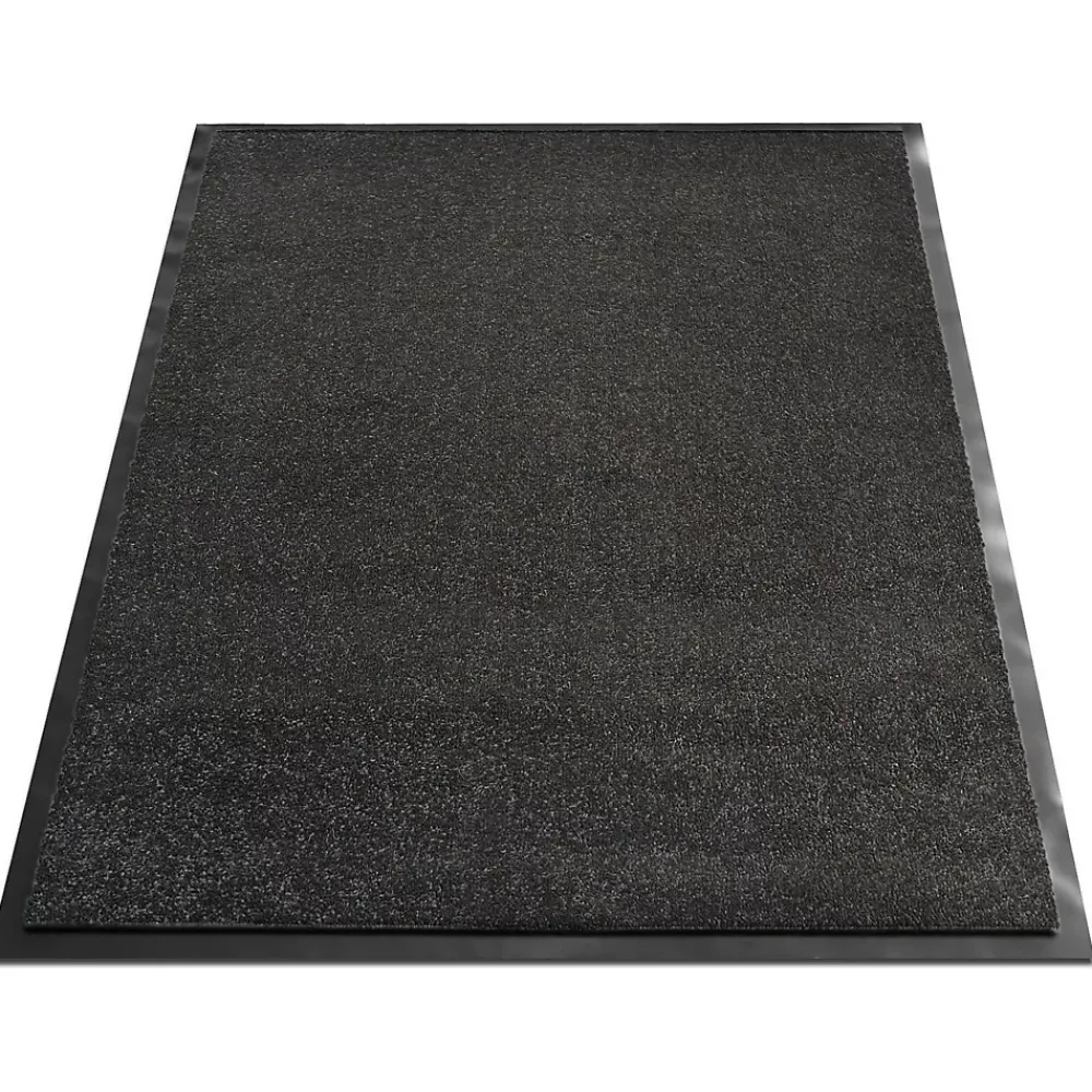 Floordirekt Tapis de Porte Paillasson d'entrée Monochrom Noir 200 x 200 cm