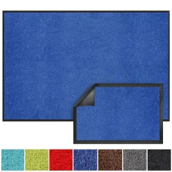 Floordirekt Patin, Feutre Et Embout-Tapis de Porte Paillasson d'entrée Monochrom Gris argent 60 x 180 cm
