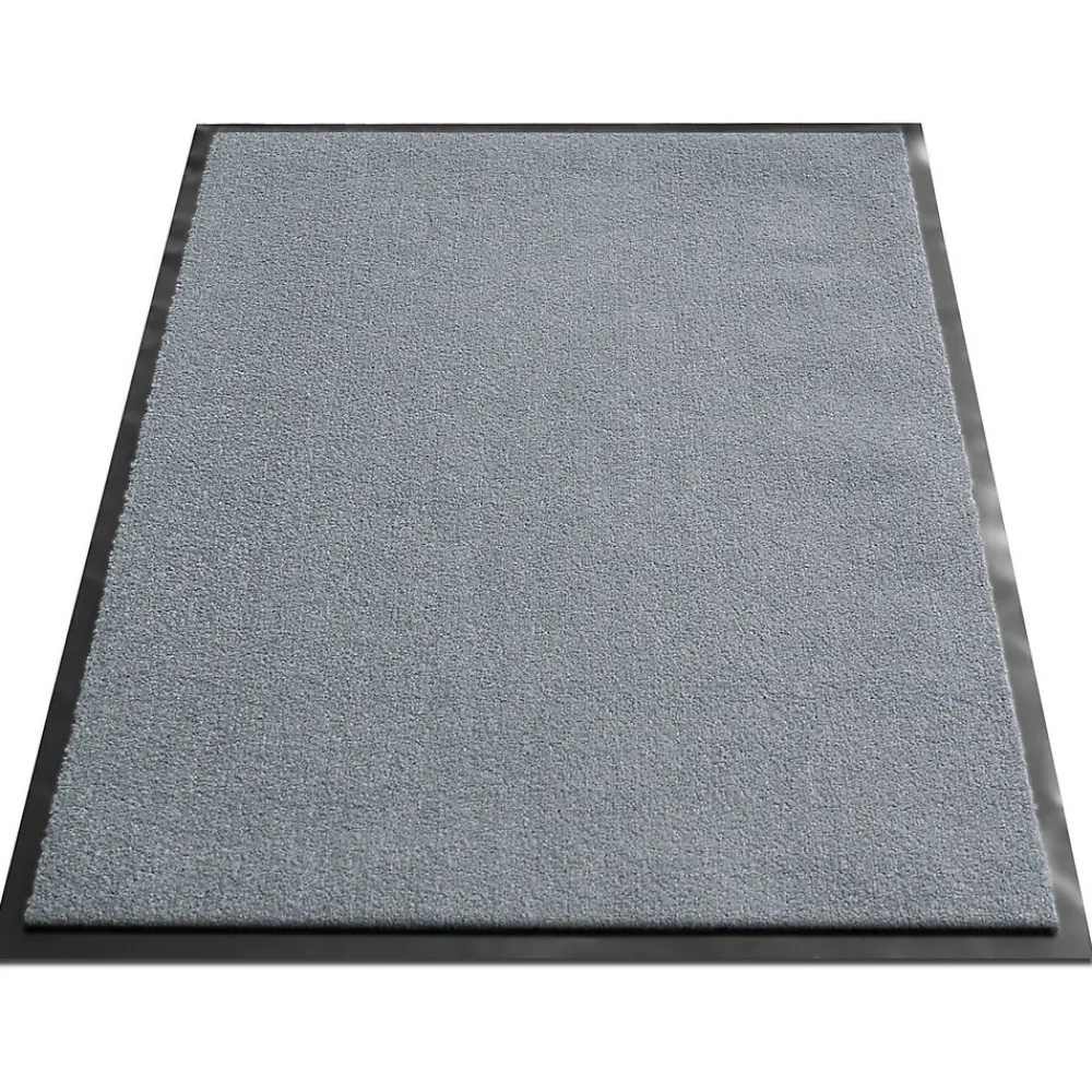 Floordirekt Tapis de Porte Paillasson d'entrée Monochrom Gris argent 40 x 60 cm
