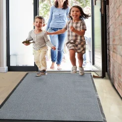 Floordirekt Tapis de Porte Paillasson d'entrée Monochrom Gris argent 40 x 60 cm