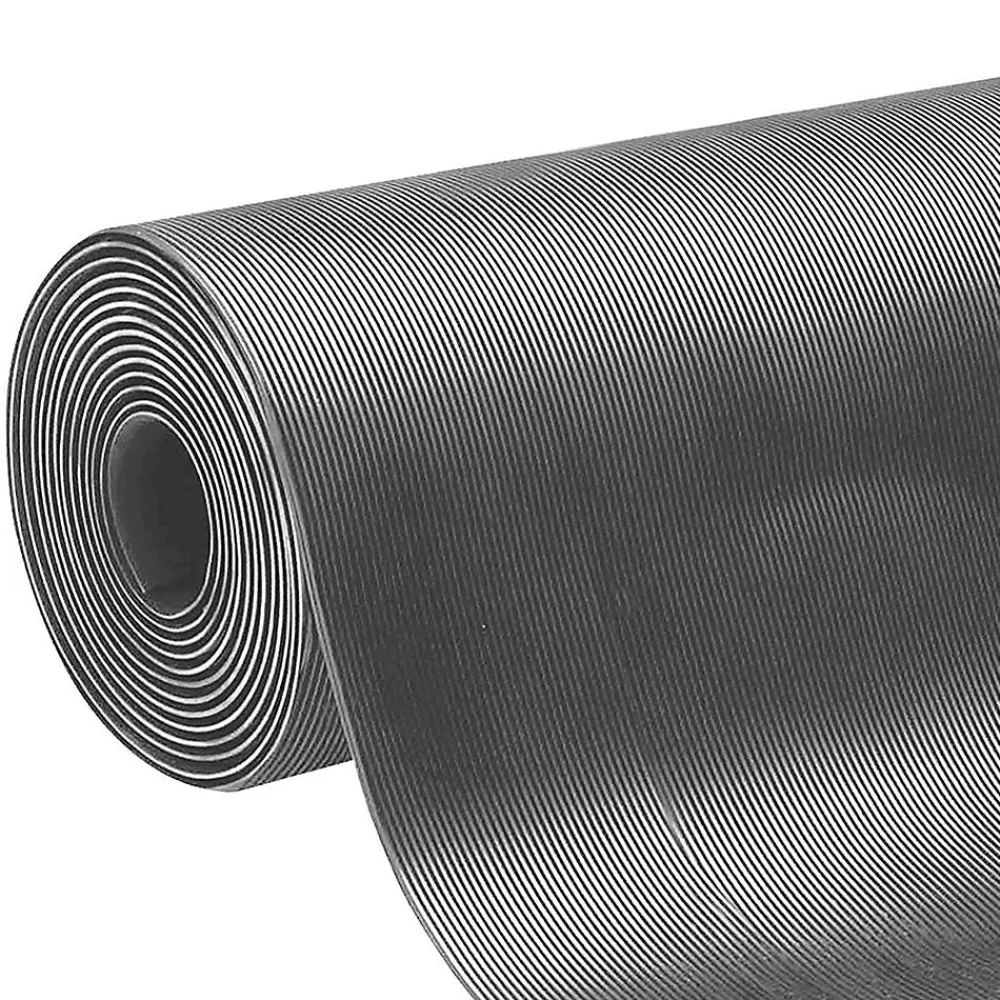 Floordirekt Tapis en caoutchouc Miniripp Gris 100 x 50 cm -