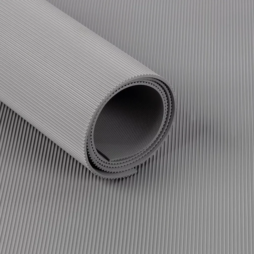 Floordirekt Tapis en caoutchouc Miniripp Gris 100 x 50 cm -