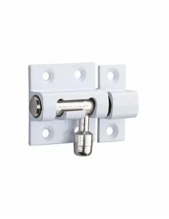 Thirard Targette, laiton poli blanc, pêne diamètre 8mm, 30x30mm -