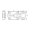 Thirard Serrure De Meuble|Serrure De Meuble-Targette, pêne 15mm, nickel satin -