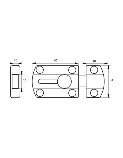 Thirard Serrure De Meuble|Serrure De Meuble-Targette, pêne 15mm, nickel satin -