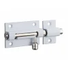 Thirard Targette pour porte de meuble, laiton poli blanc, pêne diamètre 8mm, 50x30mm -