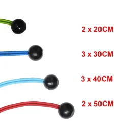 Master Lock Tendeur à boule 20 / 30 / 40 et 50 cm, 10 pièces