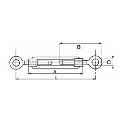 Lem Select Tendeur à cage 2 anneaux - Filetage diam 20 mm