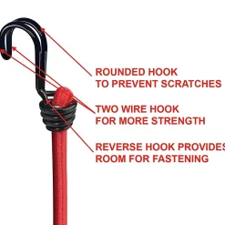 Master Lock Tendeur, Sandow Et Élastique-Tendeur de 60 cm crochet double , 2 pièces