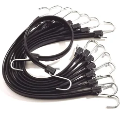 Terre Jardin Tendeurs plats pour bâche 36 cm extensibles à 75 cm lot de 8 avec crochets robustes