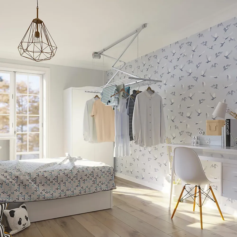 Foxydry Étendoir plafond manuel 128x54x25cm alu Mini 120