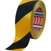 Tesa PREMIUM 04169-00063-93 Ruban de marquage au sol 50 mm x 33 m noir/jaune, PVC souple, adhésif acrylique