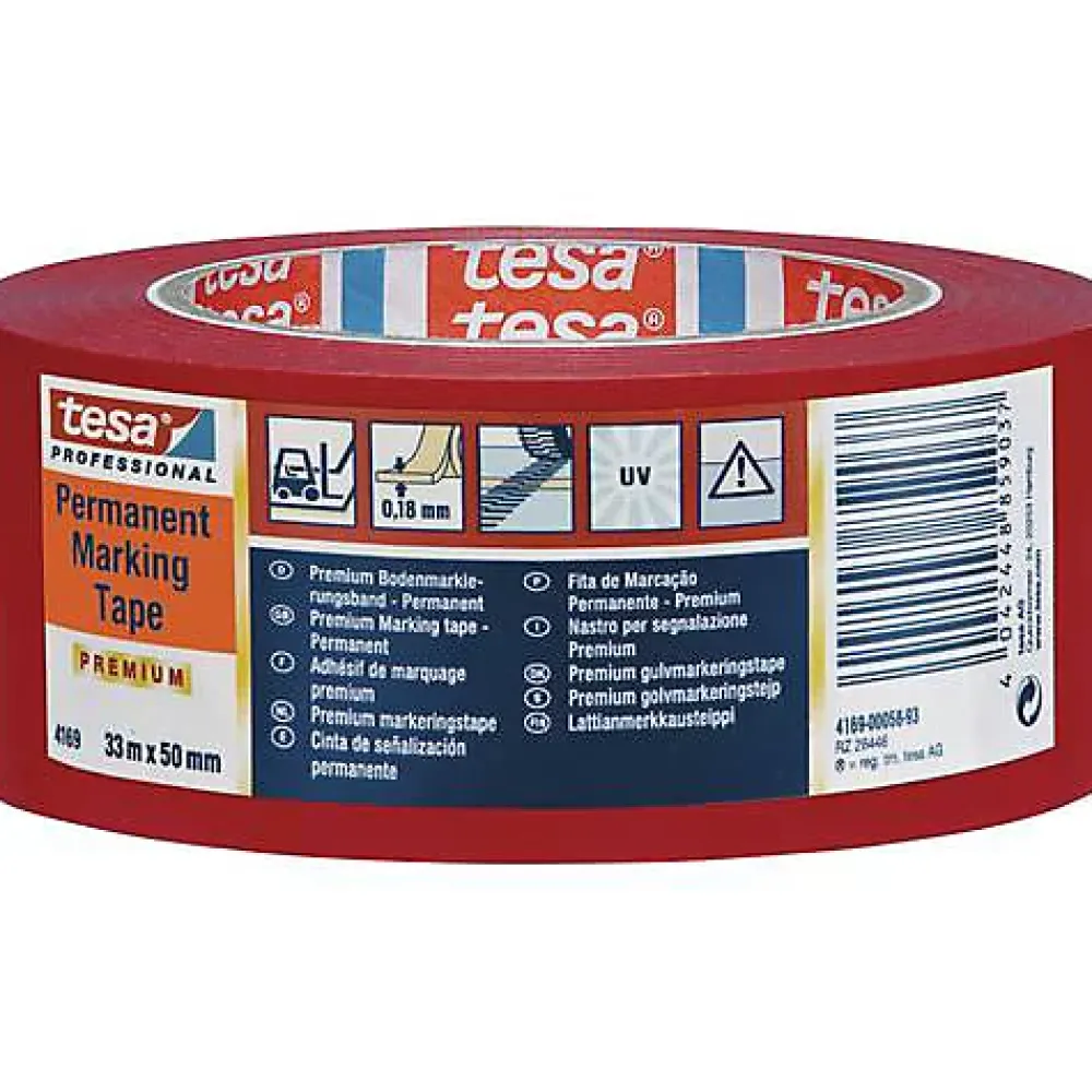Tesa Panneau De Signalisation-flex 4169-56-93 bande adhésive de marquage blanche 33 m x 50 mm
