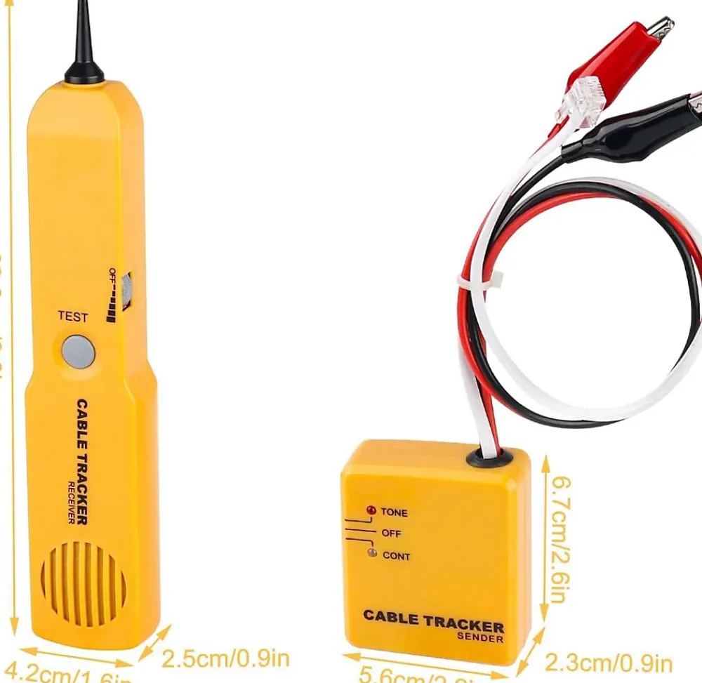 Generique Câble Et Connectique Réseau-Testeur de circuit. traceur de fils cable reseau RJ-11 generateur tonalite L.25 x L.12 x H.4 cm GBST-CT100 - GOBESTY