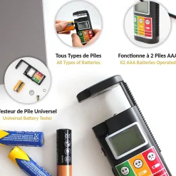 Fishtec Testeur de pile Universel Easy reading