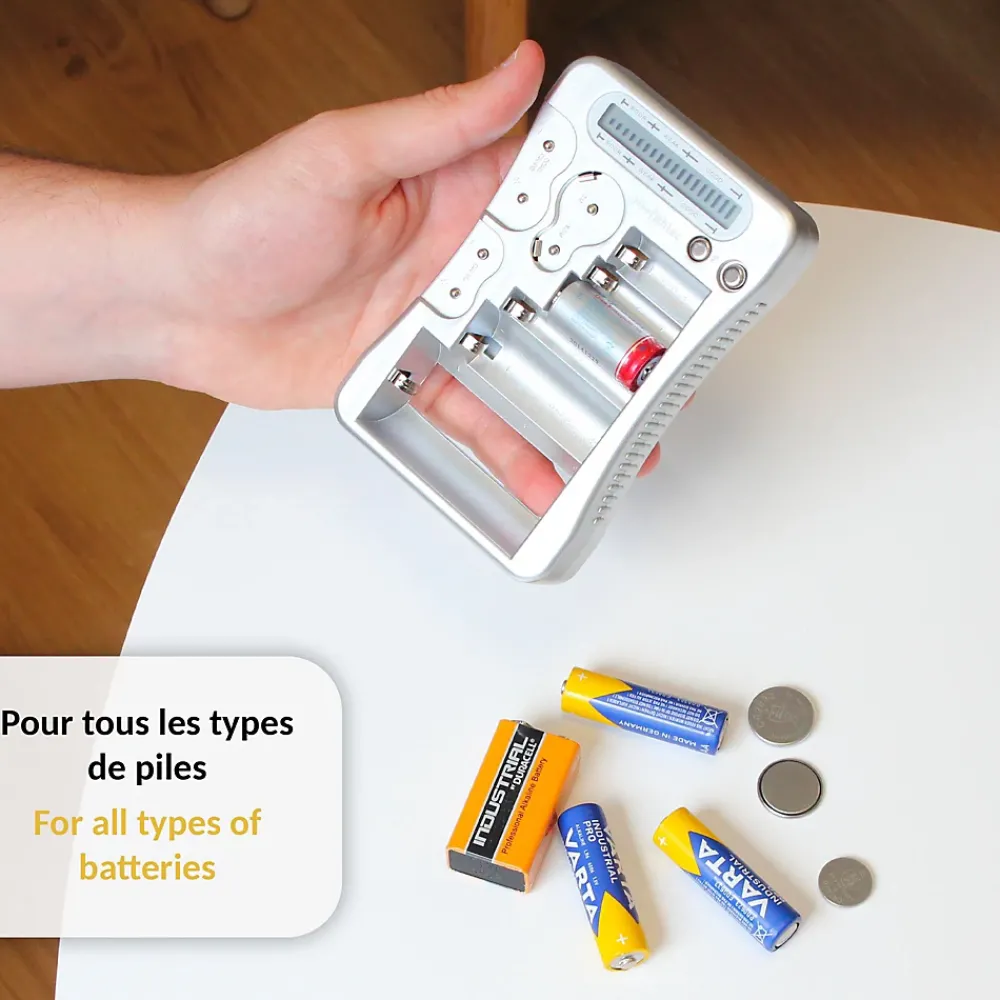 Fishtec Testeur De Pile-Testeur de Piles Universel