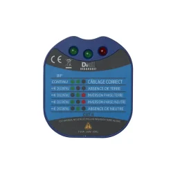 Diall Testeur De Tension-Testeur de prise de poche Bleu et noir