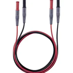 Testo Testeur De Tension-0590 0013 Set de cordons de mesure de sécurité, fiches droites mâle 4 mm, 1 m, noir/rouge