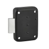 Thirard - Serrure de meuble en applique pour porte d'ameublement, gauche, axe 25mm, 70x50mm, noir, 3 clés -